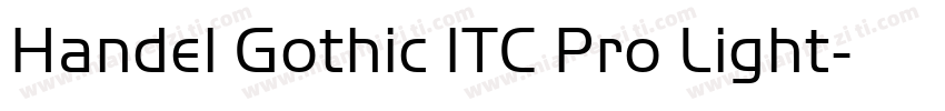 Handel Gothic ITC Pro Light字体转换